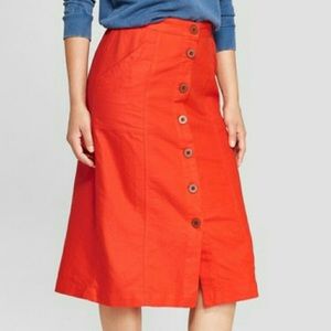 Orange Universal Thread Button Skirt